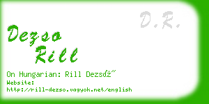 dezso rill business card